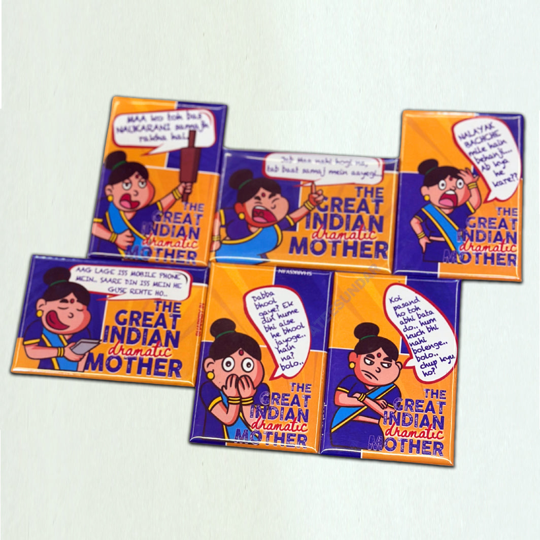 Set of 6 Mother Fridge Magnets