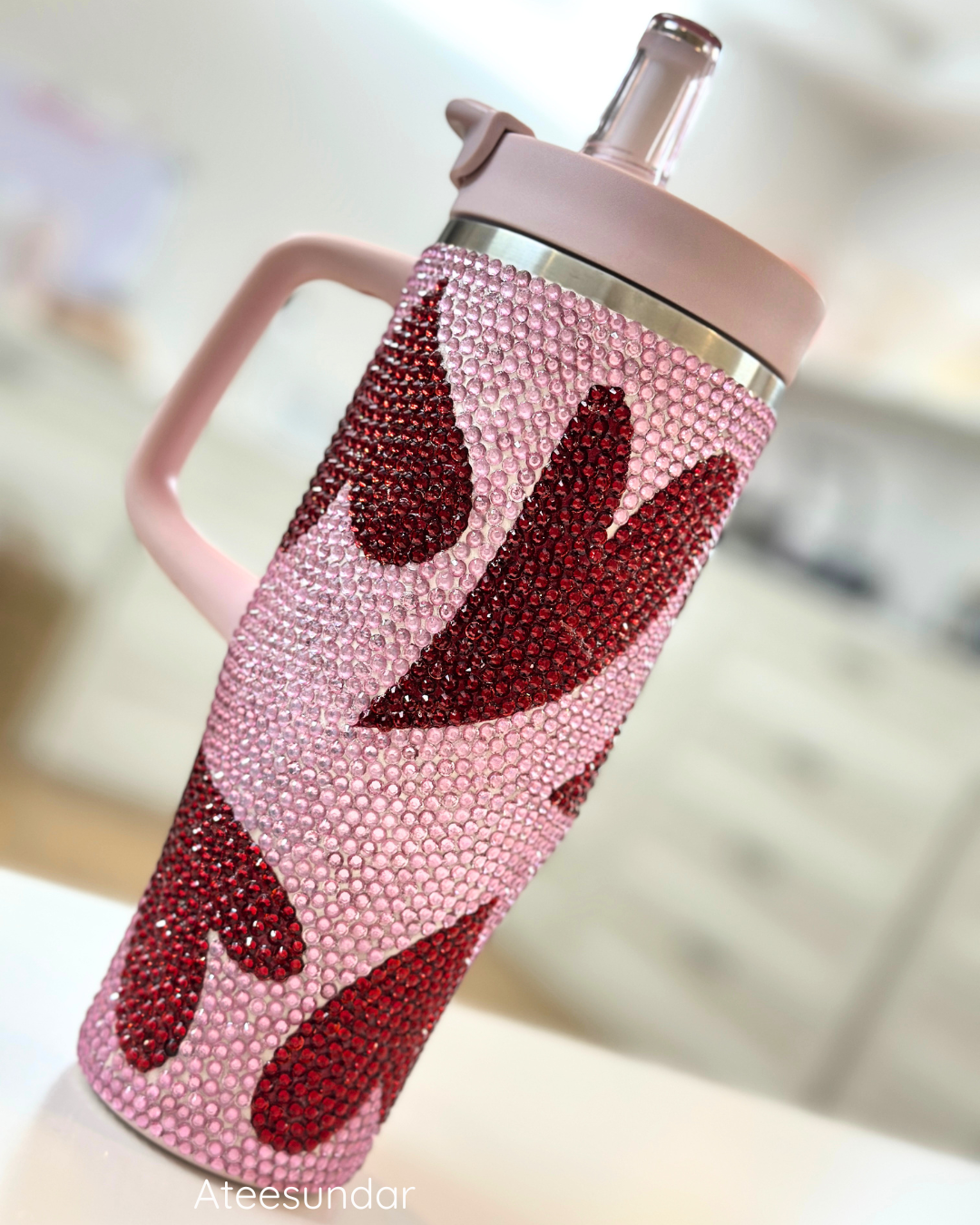 Heart Rhinestone Tumbler