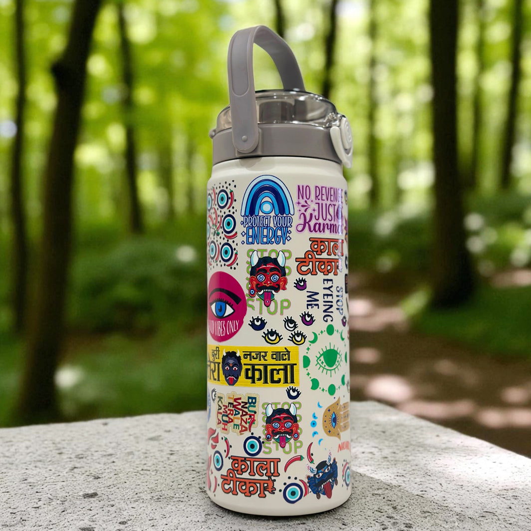 Buri Nazar Offwhite Flask