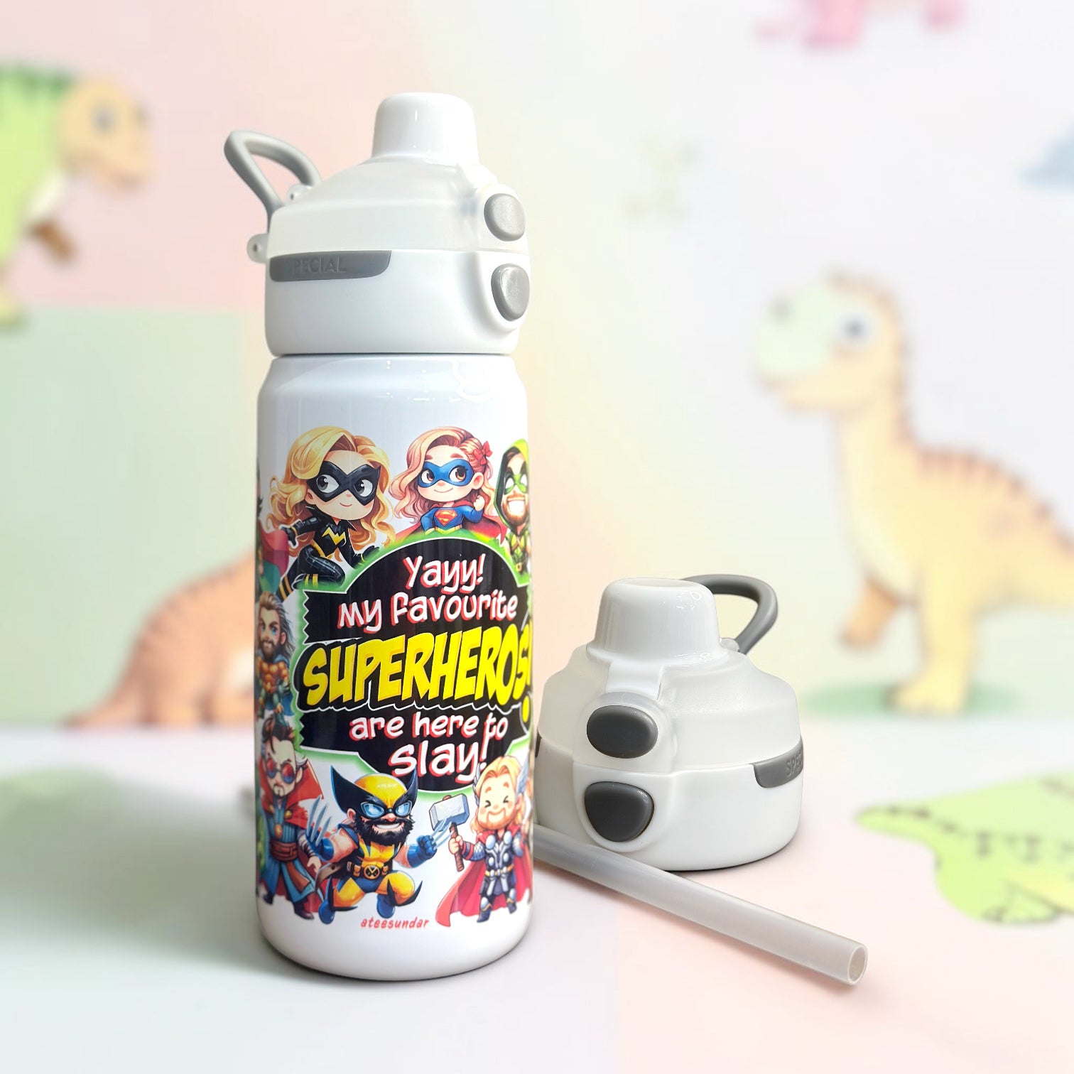 Superheros Dual Mouth Bottle