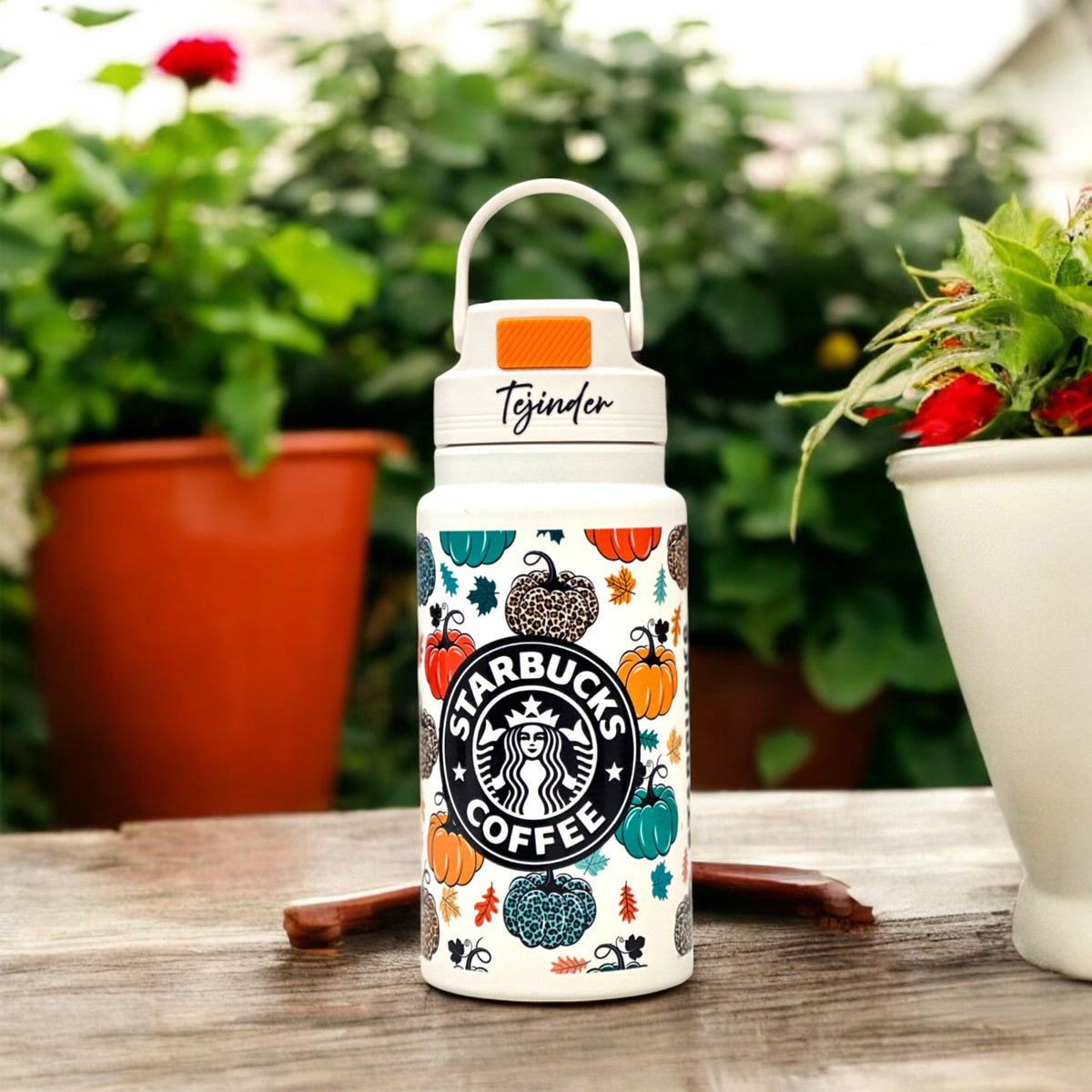 Off White Pumpkin Bottle