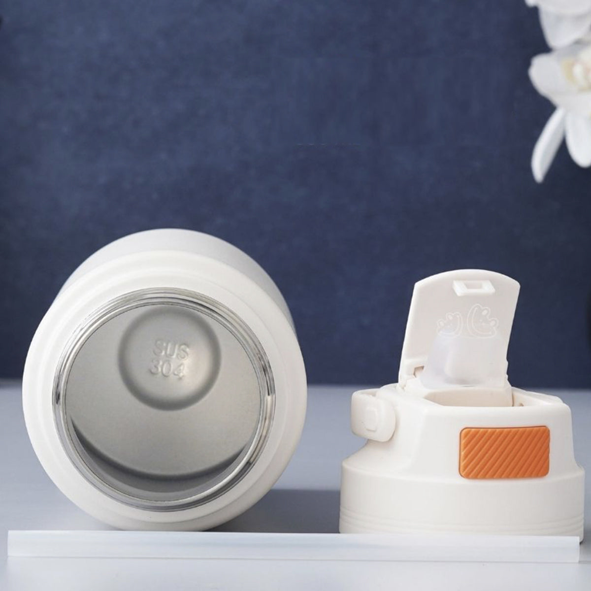 Off White Pumpkin Bottle