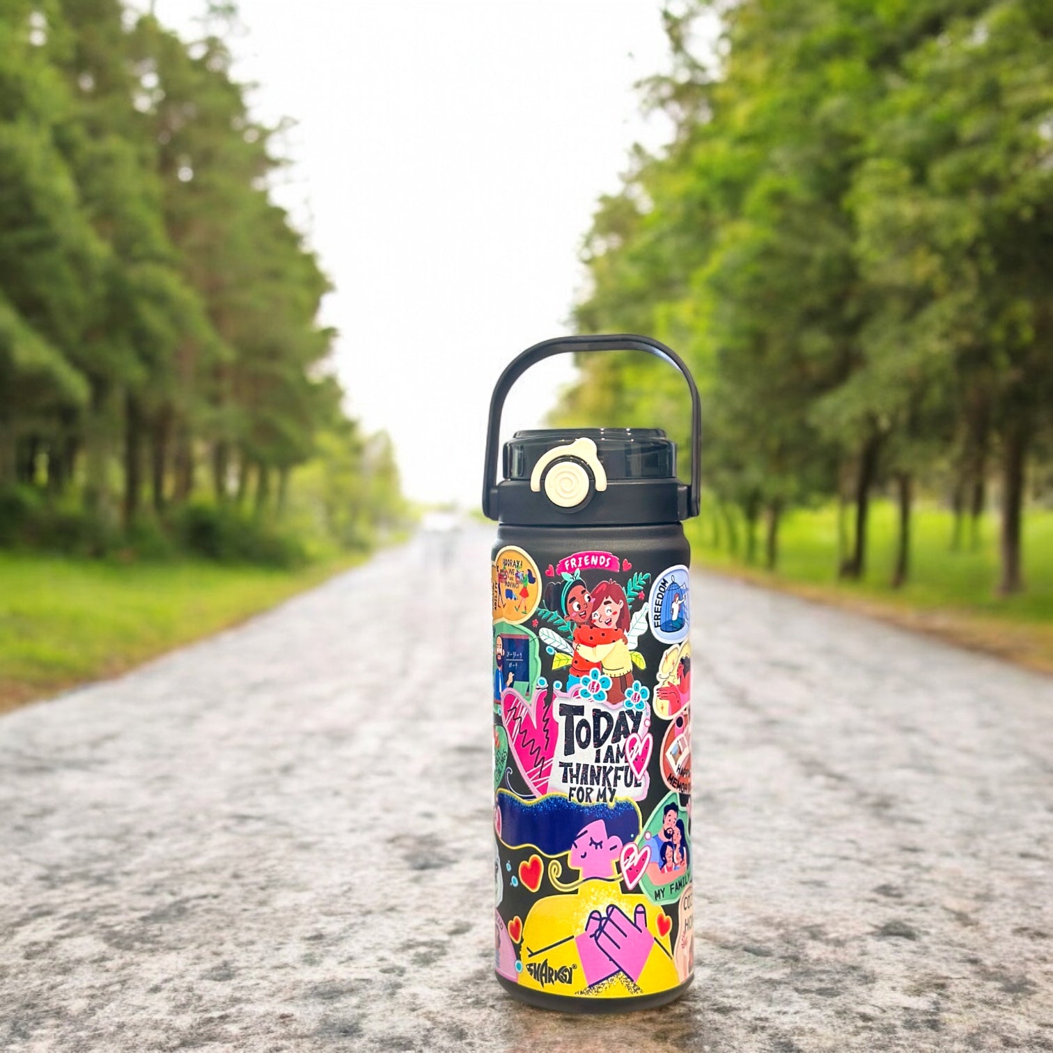 Thankful Black Flask