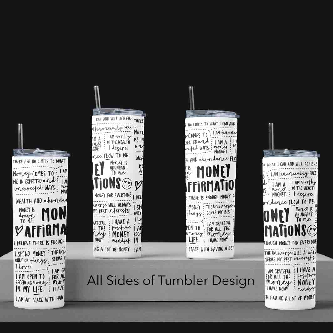 Money Affirmation Skinny Tumbler