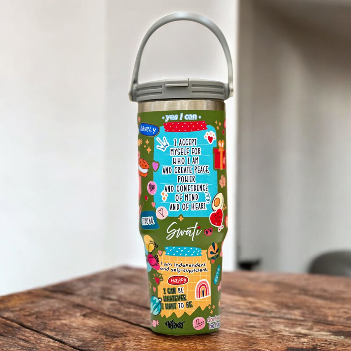 Green Affirmation Tumbler