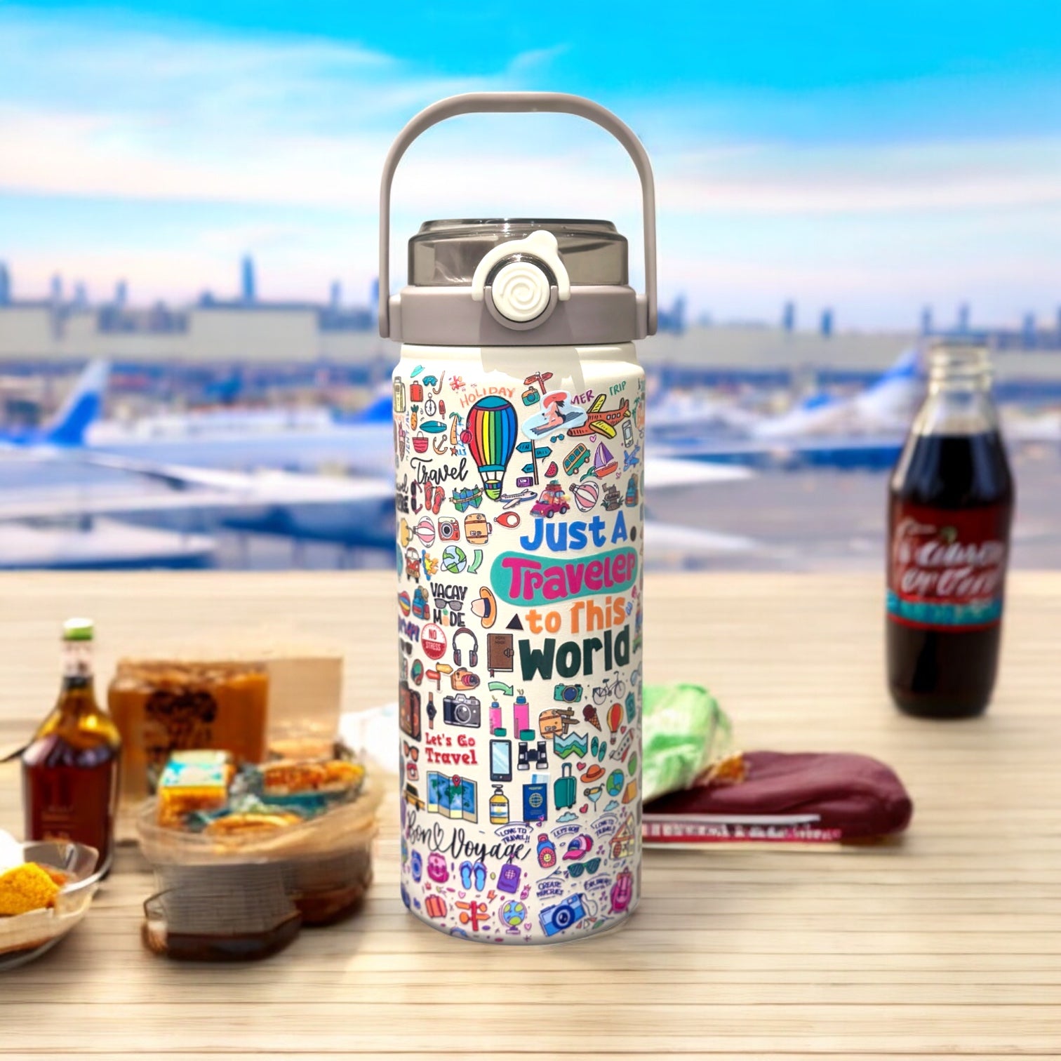 Travel Flask Off White