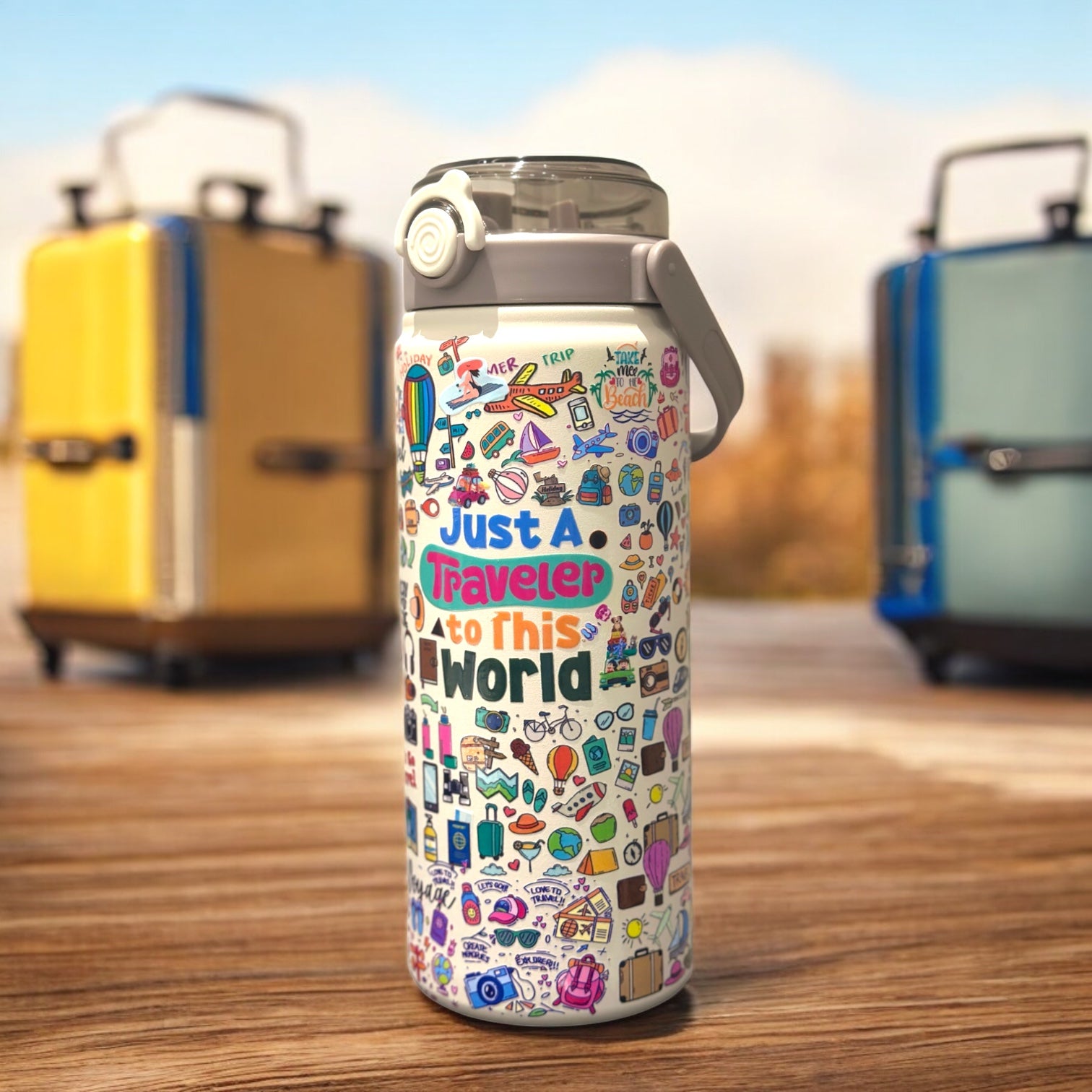 Travel Flask Off White