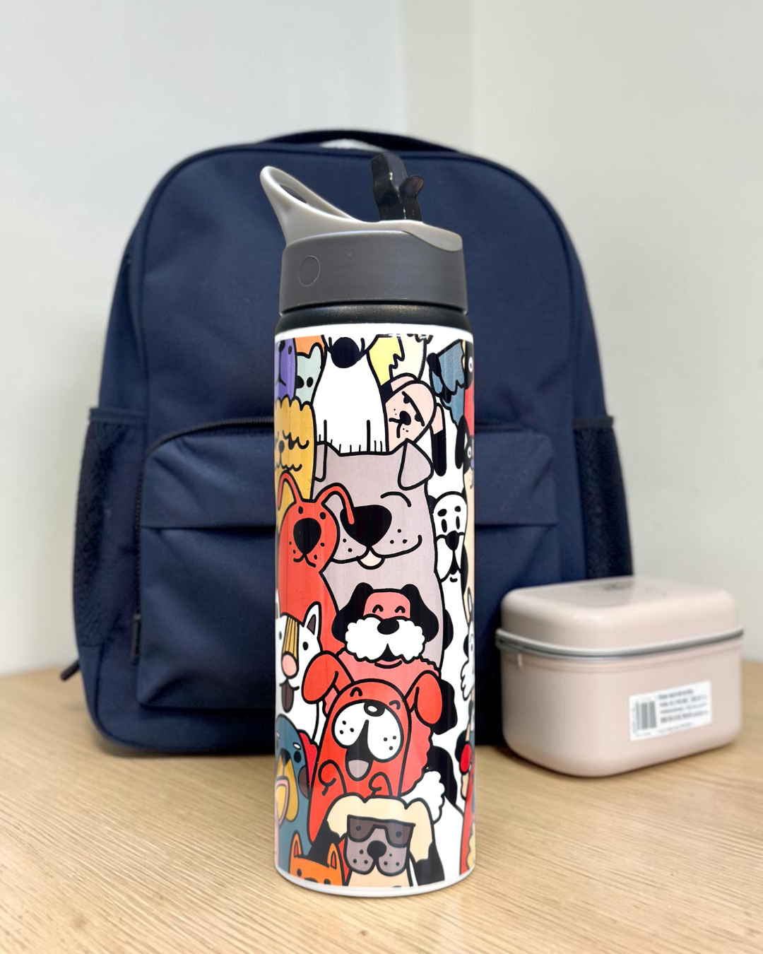 Cute Dogs Aluminium Sipper