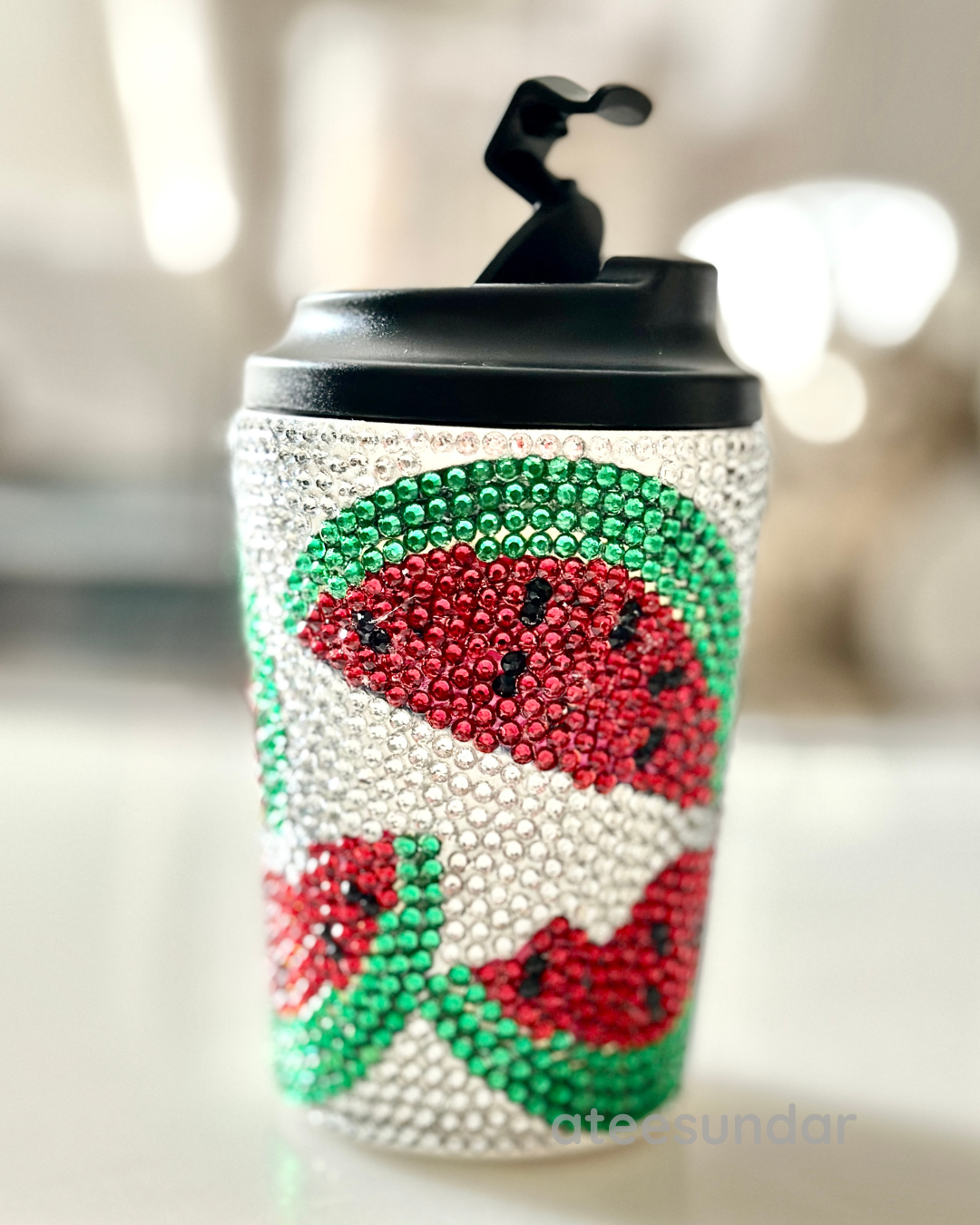 Watermelon Rhinestone Tumbler
