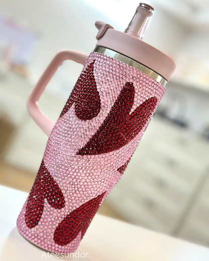 Heart Rhinestone Tumbler