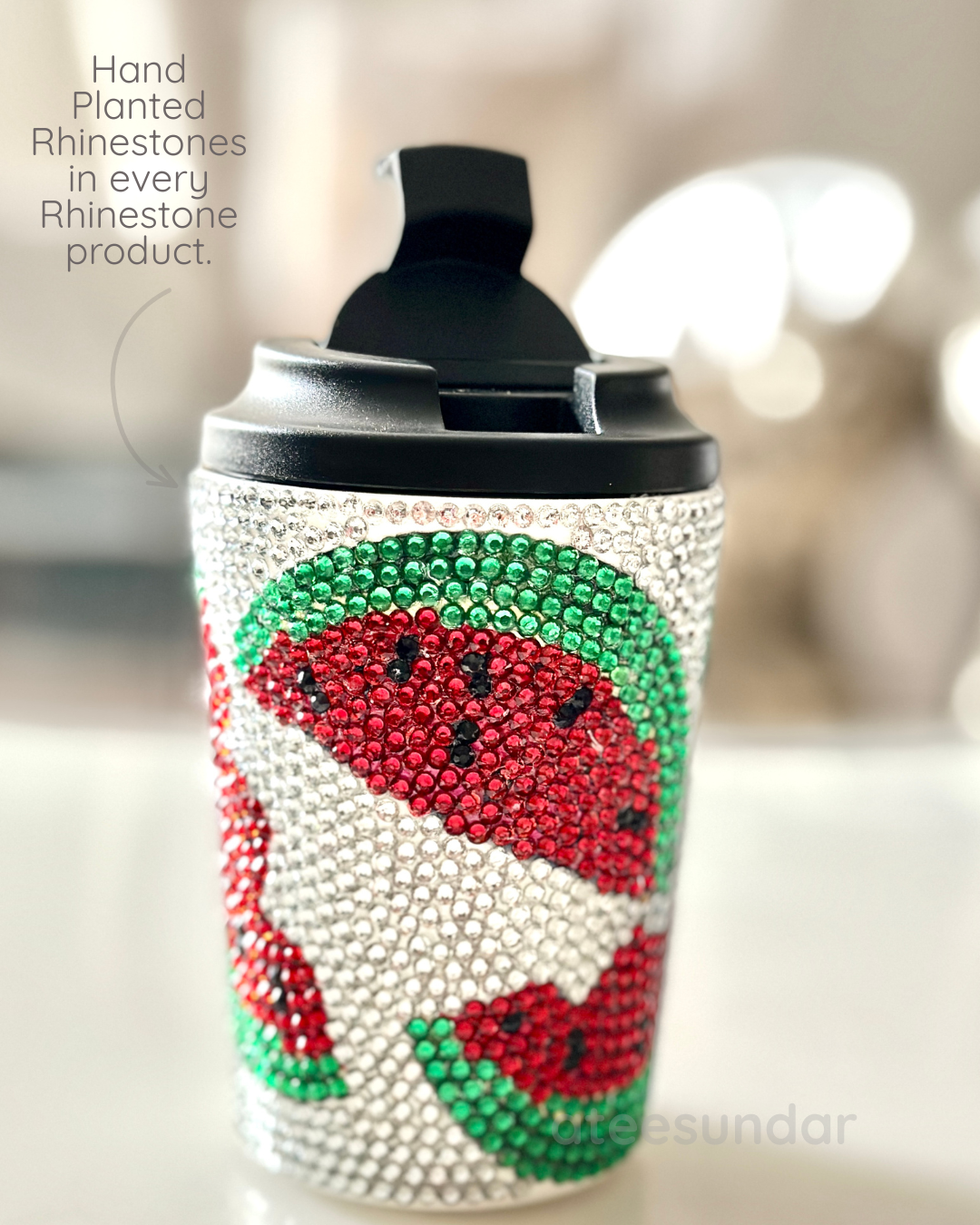 Watermelon Rhinestone Tumbler