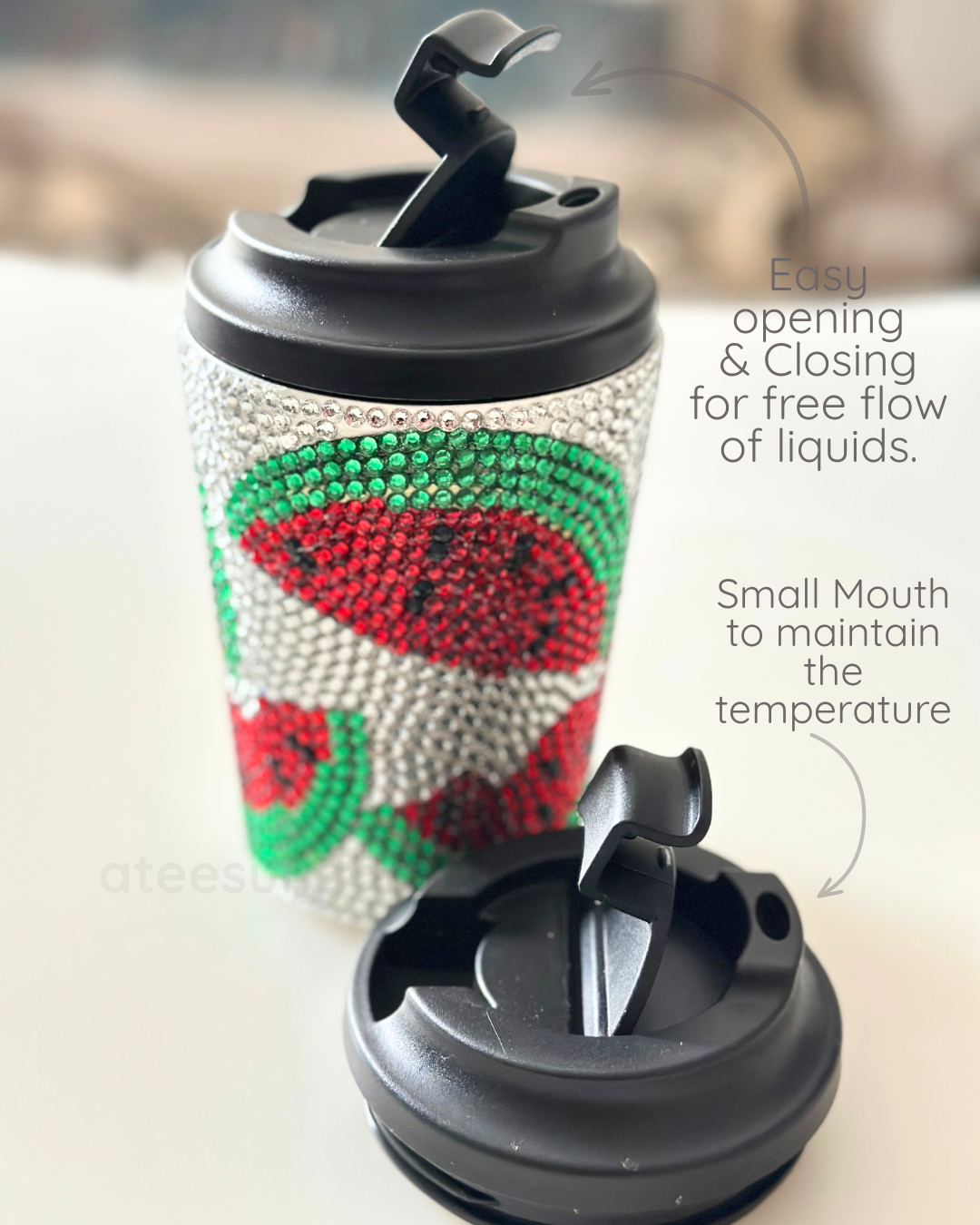 Watermelon Rhinestone Tumbler