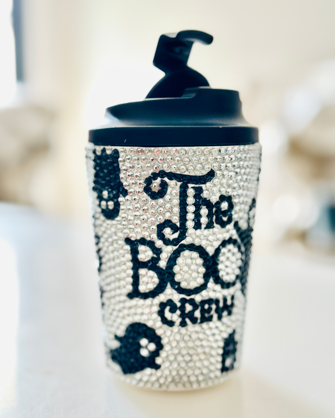 Boo Crew Rhinestone Travel Mug
