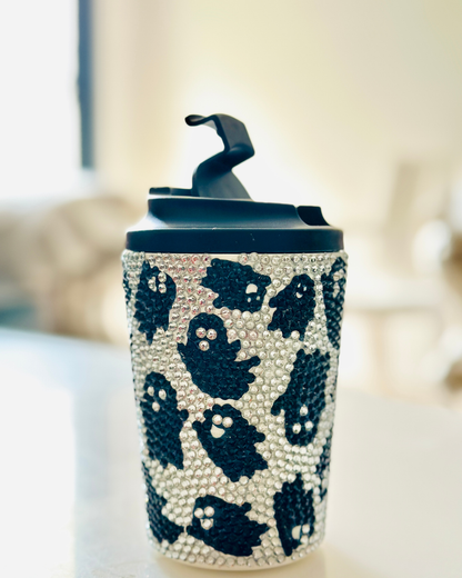 Boo Crew Rhinestone Travel Mug