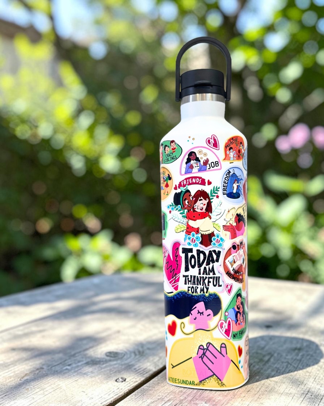 Thankful Square Bottle