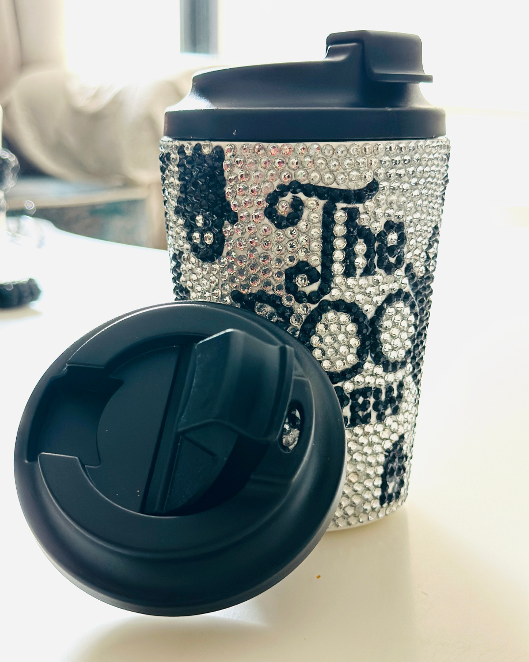 Boo Crew Rhinestone Travel Mug