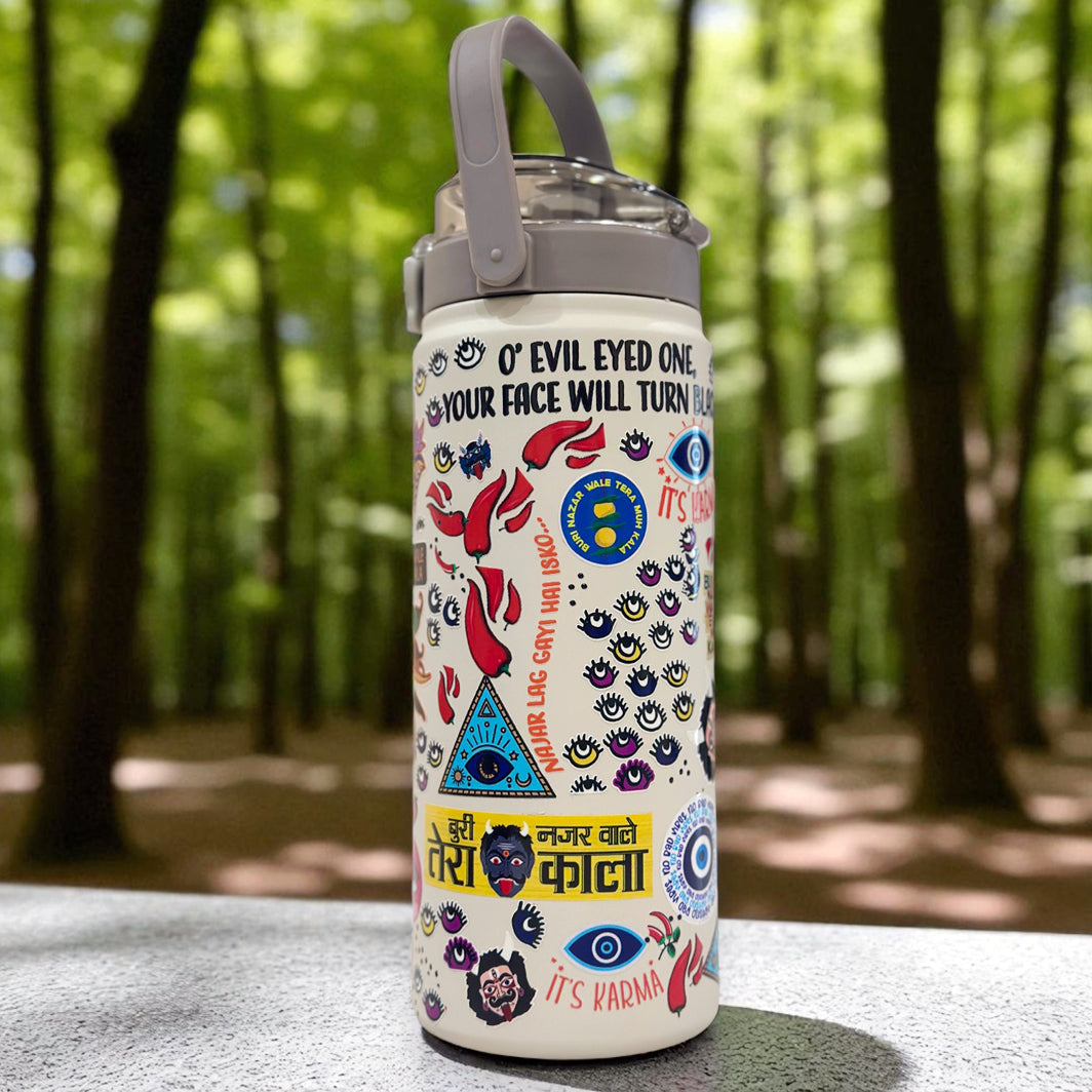Buri Nazar Offwhite Flask