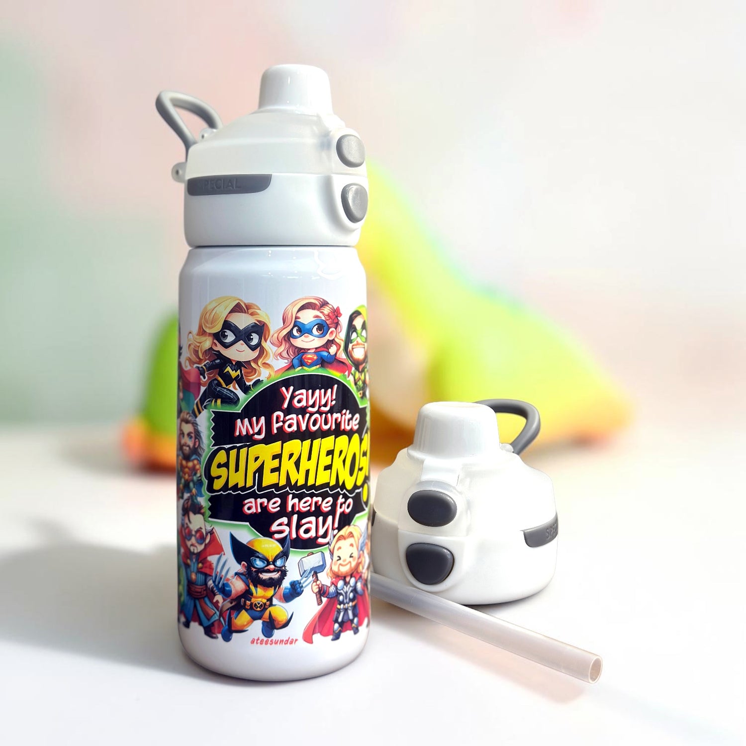 Superheros Dual Mouth Bottle