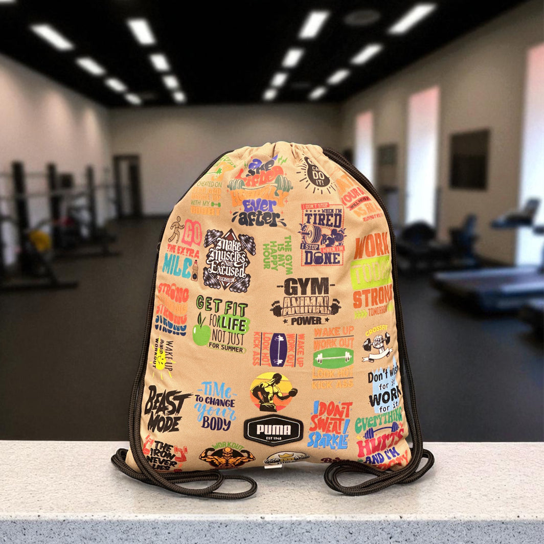 Beige Gym Sling Bag
