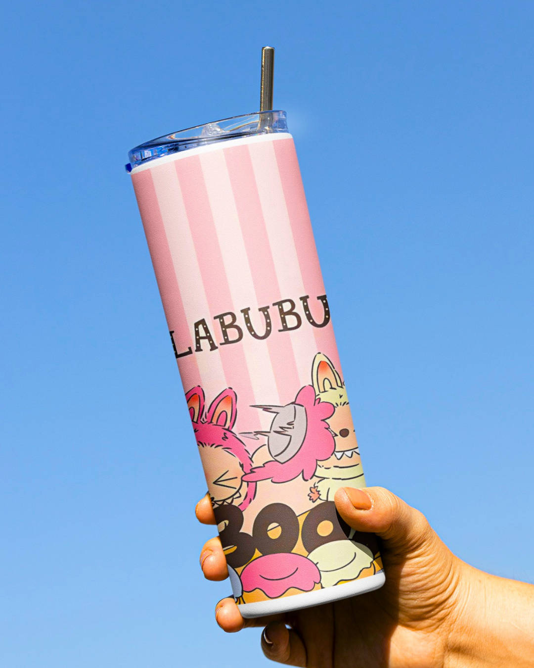 Labubu Pink Skinny Tumbler