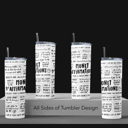 Money Affirmation Skinny Tumbler